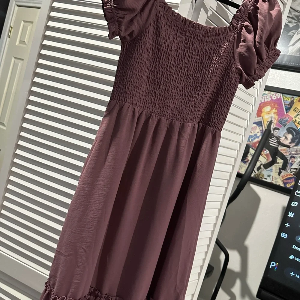 Bellamie Long Sleeve Plum Dress - Picture 8 of 9